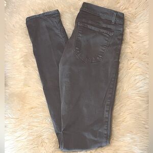 J Brand Pencil Leg Gray Brushed Denim Skinny Long Jeans